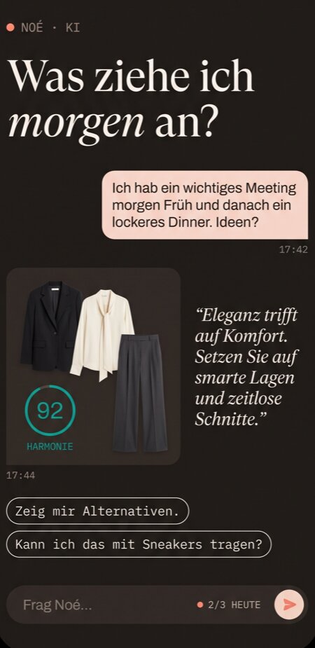 App-Ansicht: Chat mit der Style-Beraterin